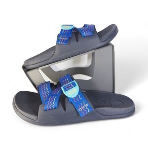 Chaco Chillos Slide Sandals "Lasagna Blue" Women's 10